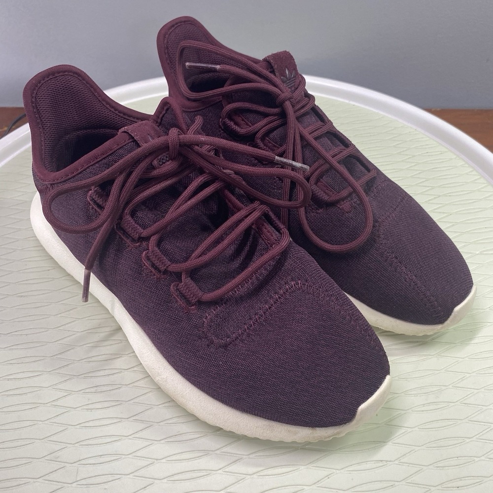 ADIDAS TUBULAR SHADOW WOMEN'S MAROON ATHLETIC SHOE SNEAKER SZ.7